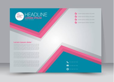 Pano şablonu tasarım yatay yönlendirme