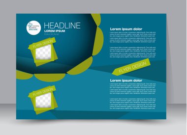 Pano şablonu tasarım yatay yönlendirme