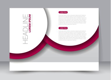 Pano şablonu tasarım yatay yönlendirme