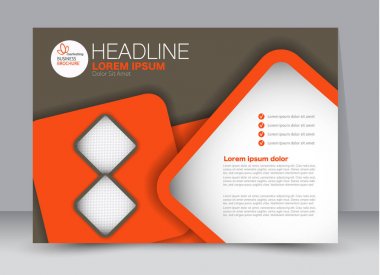 Pano şablonu tasarım yatay yönlendirme