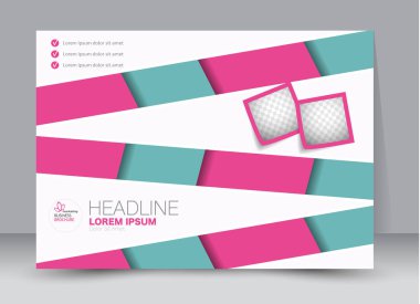 Pano şablonu tasarım yatay yönlendirme