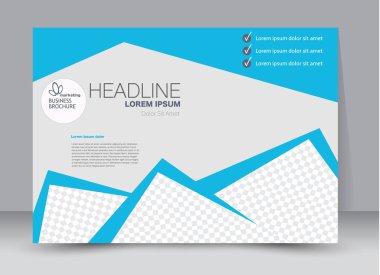 Pano şablonu tasarım yatay yönlendirme