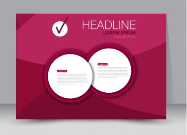 Pano şablonu tasarım yatay yönlendirme