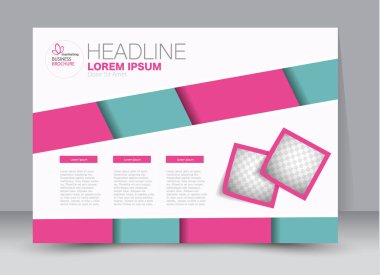 Pano şablonu tasarım yatay yönlendirme