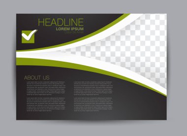 Pano şablonu tasarım yatay yönlendirme