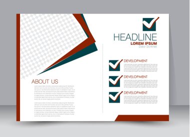 Pano şablonu tasarım yatay yönlendirme