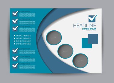 Pano şablonu tasarım yatay yönlendirme