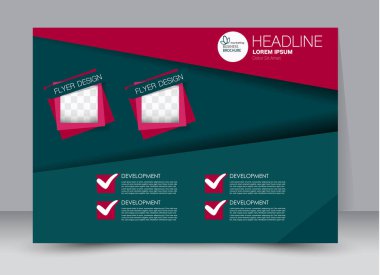 Pano şablonu tasarım yatay yönlendirme