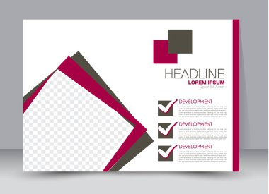 Pano şablonu tasarım yatay yönlendirme