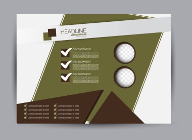 Pano şablonu tasarım yatay yönlendirme