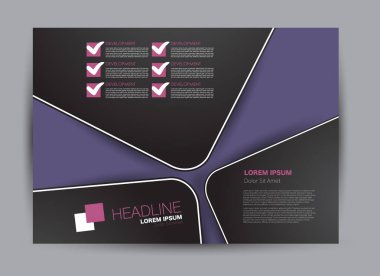 Pano şablonu tasarım yatay yönlendirme