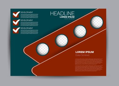 Pano şablonu tasarım yatay yönlendirme