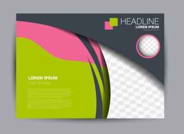 Pano şablonu tasarım yatay yönlendirme