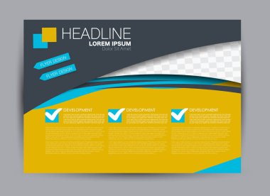 Pano şablonu tasarım yatay yönlendirme