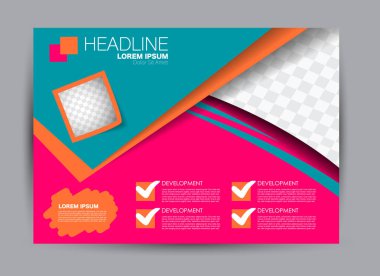 Pano şablonu tasarım yatay yönlendirme