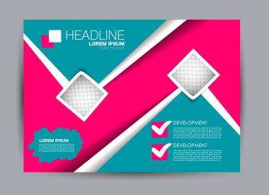 Pano şablonu tasarım yatay yönlendirme