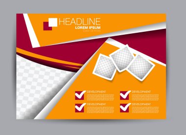 Pano şablonu tasarım yatay yönlendirme