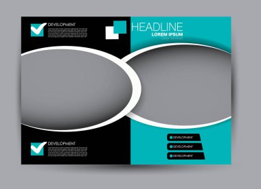 Pano şablonu tasarım yatay yönlendirme