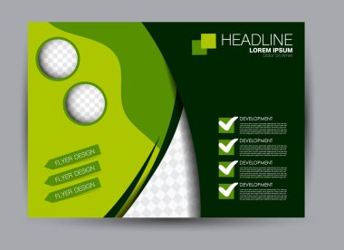 Pano şablonu tasarım yatay yönlendirme