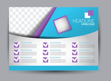 Pano şablonu tasarım yatay yönlendirme