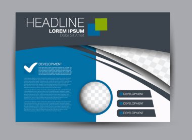 Pano şablonu tasarım yatay yönlendirme