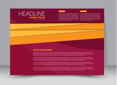 Pano şablonu tasarım yatay yönlendirme