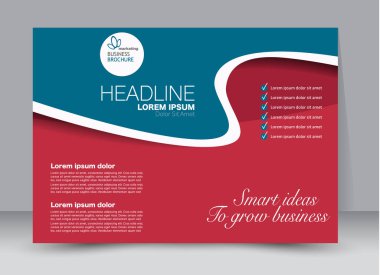 Pano şablonu tasarım yatay yönlendirme