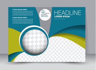 Pano şablonu tasarım yatay yönlendirme