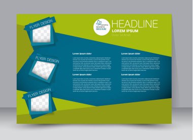 Pano şablonu tasarım yatay yönlendirme