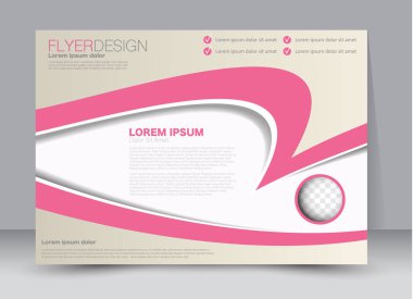 Pano şablonu tasarım yatay yönlendirme