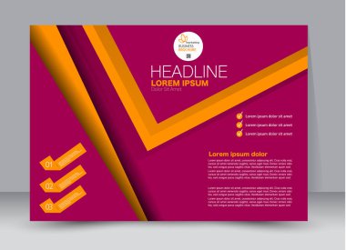 Pano şablonu tasarım yatay yönlendirme