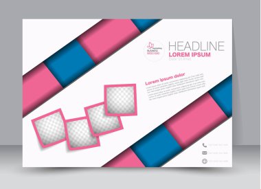 Pano şablonu tasarım yatay yönlendirme