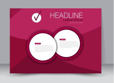 Pano şablonu tasarım yatay yönlendirme