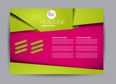 Pano şablonu tasarım yatay yönlendirme