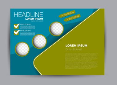 Pano şablonu tasarım yatay yönlendirme