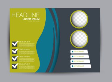 Pano şablonu tasarım yatay yönlendirme