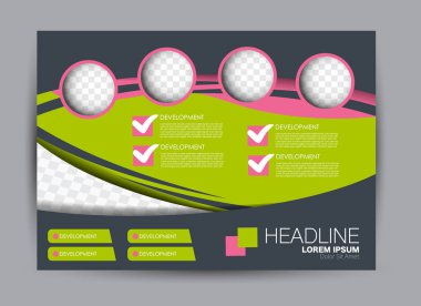 Pano şablonu tasarım yatay yönlendirme