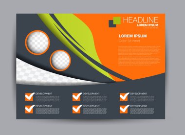 Pano şablonu tasarım yatay yönlendirme