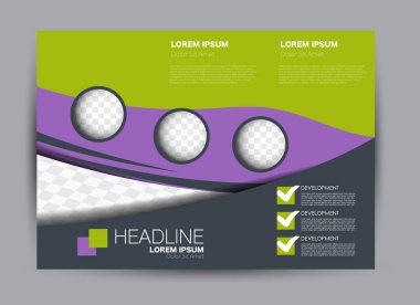 Pano şablonu tasarım yatay yönlendirme