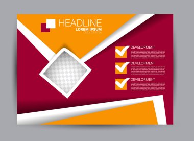 Pano şablonu tasarım yatay yönlendirme