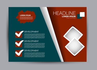 Pano şablonu tasarım yatay yönlendirme