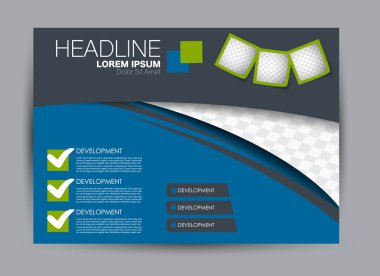 Pano şablonu tasarım yatay yönlendirme