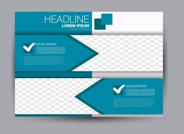 Pano şablonu tasarım yatay yönlendirme