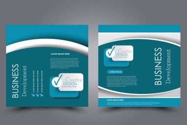 Kare flyer şablonu. Broşür tasarımı. Yıllık rapor poster