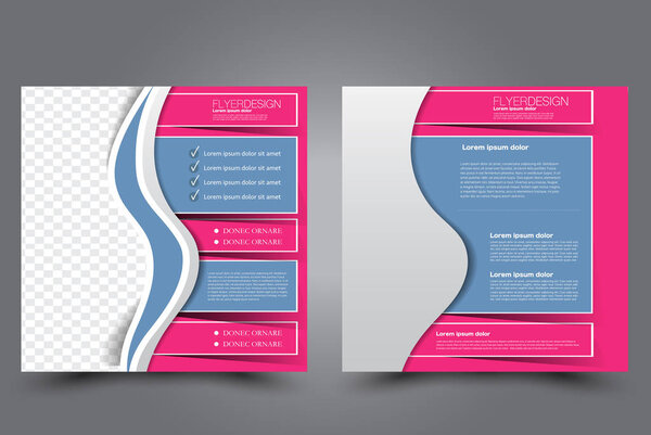 Шаблон квадратного флаера. Дизайн брошюры. Плакат годового отчета
