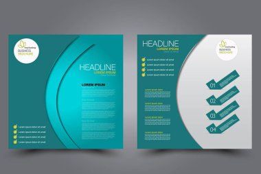 Kare flyer şablonu. Broşür tasarımı. Yıllık rapor poster