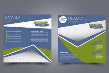 Kare flyer şablonu. Broşür tasarımı. Yıllık rapor poster