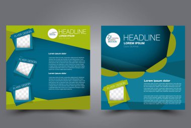Kare flyer şablonu. Broşür tasarımı. Yıllık rapor poster