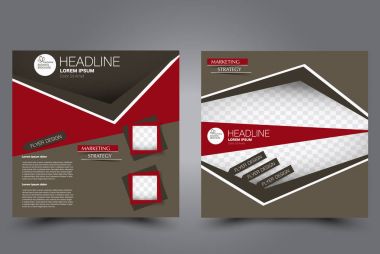 Kare flyer şablonu. Broşür tasarımı. Yıllık rapor poster