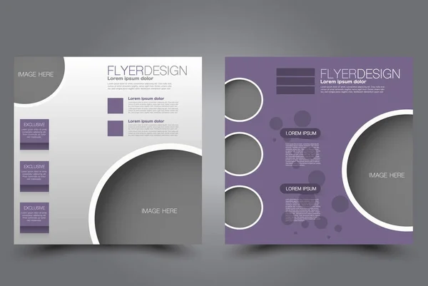 Plantilla de folleto cuadrado — Archivo Imágenes Vectoriales